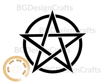 Pentagram SVG,  Pentagram Cut Files, Star Pentagram Vector Files, Pentagram Clipart