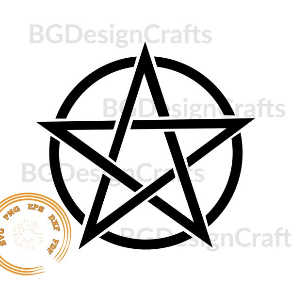 Pentagram SVG,  Pentagram Cut Files, Star Pentagram Vector Files, Pentagram Clipart