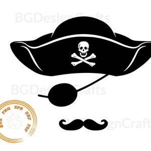 Pirate Hat Svg, Pirate Svg, Pirate Hat png, Skull Svg, cut file, clipart
