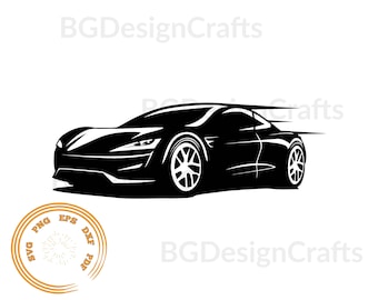 Sports car SVG, Luxury Car Svg, Racing car Svg, Sports Car Clipart, png, dxf