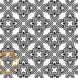 Flower Pattern #3, Flower Pattern SVG, Floral pattern svg, floral svg cut file, Seamless Pattern Svg, seamless clipart, Tooled leather png