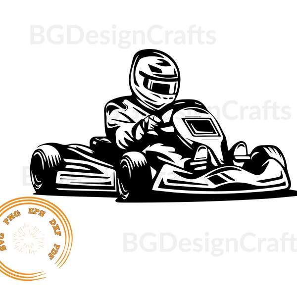 Go Kart Svg, Racing Svg, go kart racing svg, Go Kart png, svg file for cricut