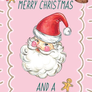 Cartolina di Natale, Biglietto di Natale, Biglietto di Natale, Cartolina di pan di zenzero, Cartolina di buon Natale, Biglietto di auguri, A6 su carta riciclata