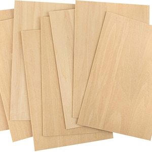 Basswood Sheets 12X8X1/16 8 Pack for arts and crafts  DIY models or placemats