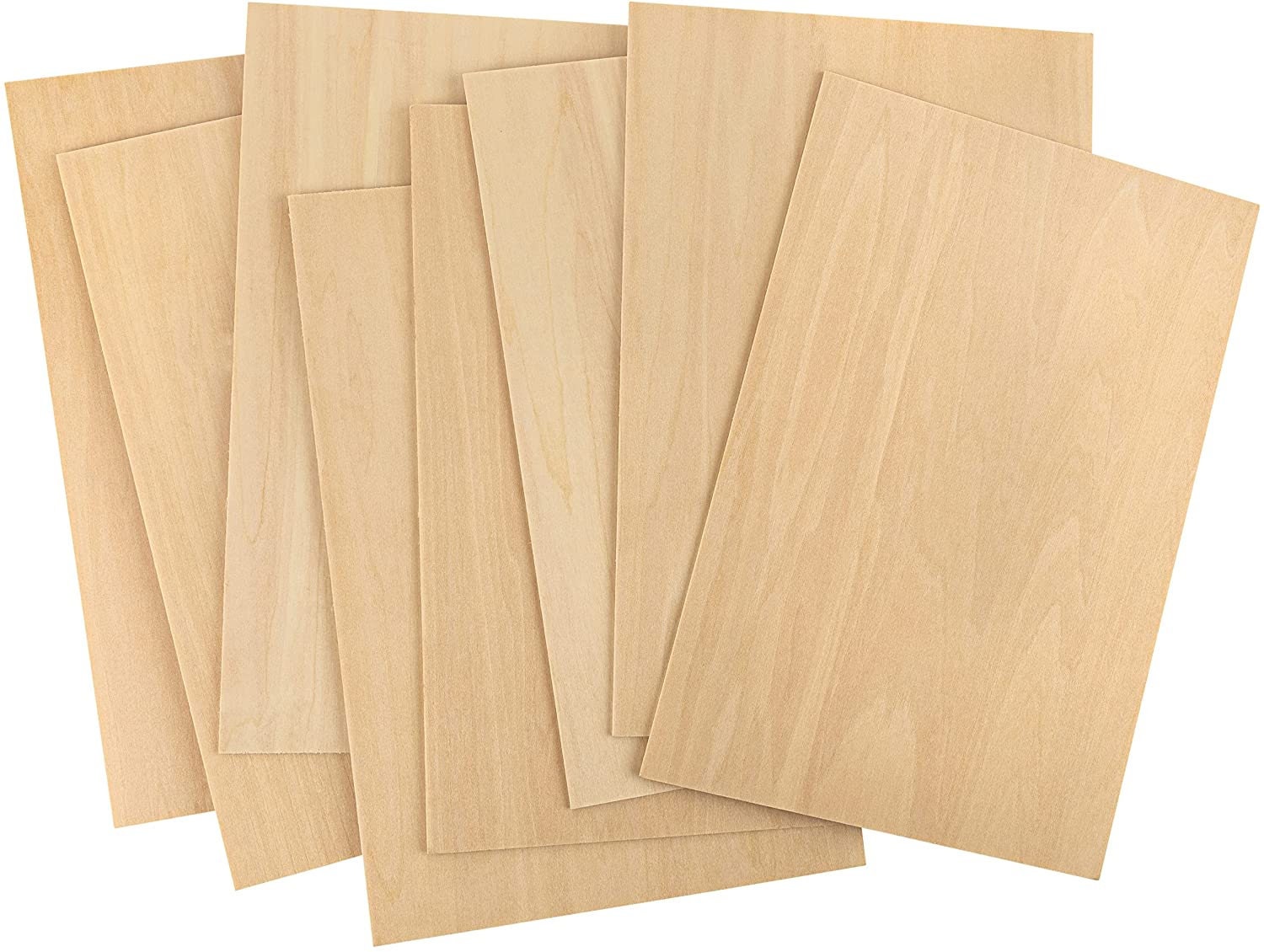 xTool Selected Basswood Plywood 18 PCS, 1/8 Thin Wood Sheets 12 x 12 A/B  Grade Basswood Wood for Crafts, Laser Cutting & Engraving, Painting