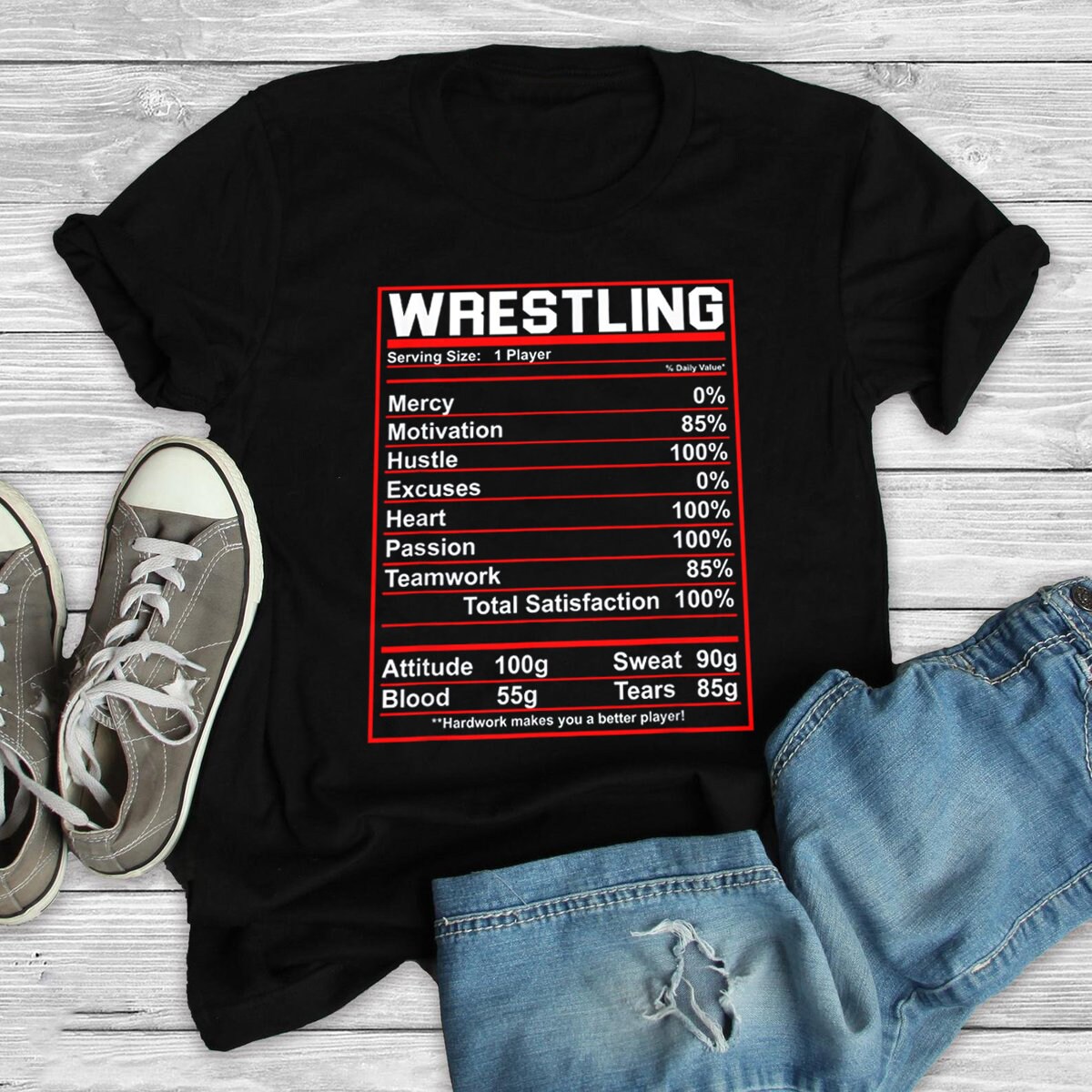 Wrestling T Shirt Funny Wrestling Nutrition Facts Shirt Etsy