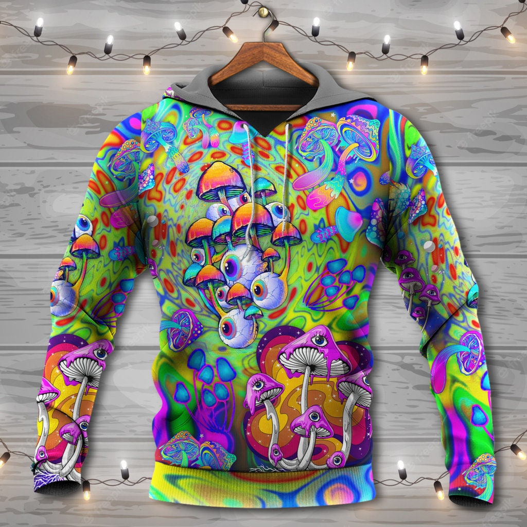 Discover Hippie Mushroom Stay Trippy Little 3D Hoodies