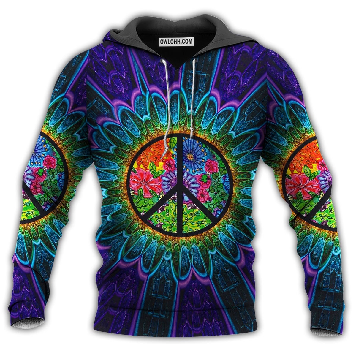 Discover Hippie Amazing Peace Green Colorful 3D Hoodies