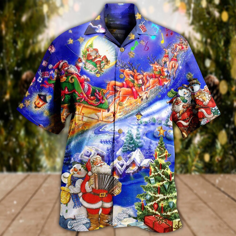 Discover Christmas Santa Love Christmas Hawaiian Shirt
