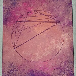 Pintura de carta de astrología abstracta