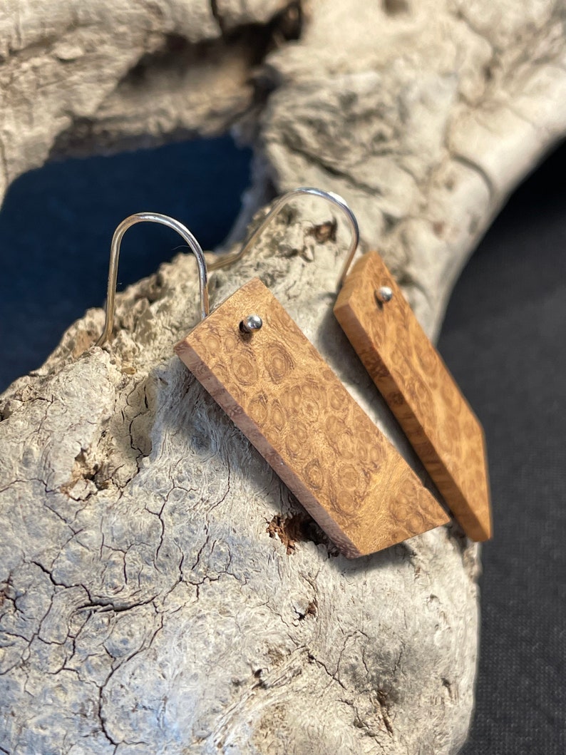 Black Locust Burl Northern Lights Wood Jewelry Etsy