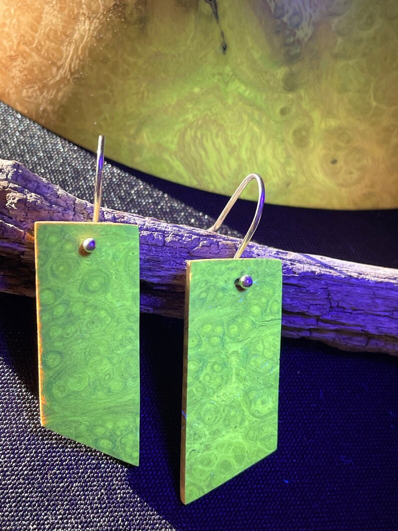 Black Locust Burl Northern Lights Wood Jewelry Etsy