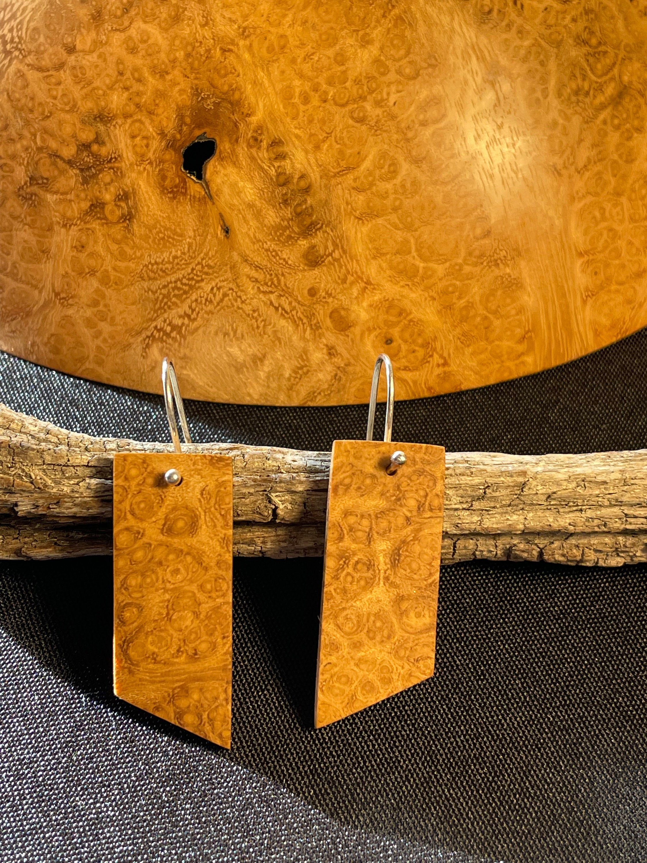 Black Locust Burl Northern Lights Wood Jewelry Etsy