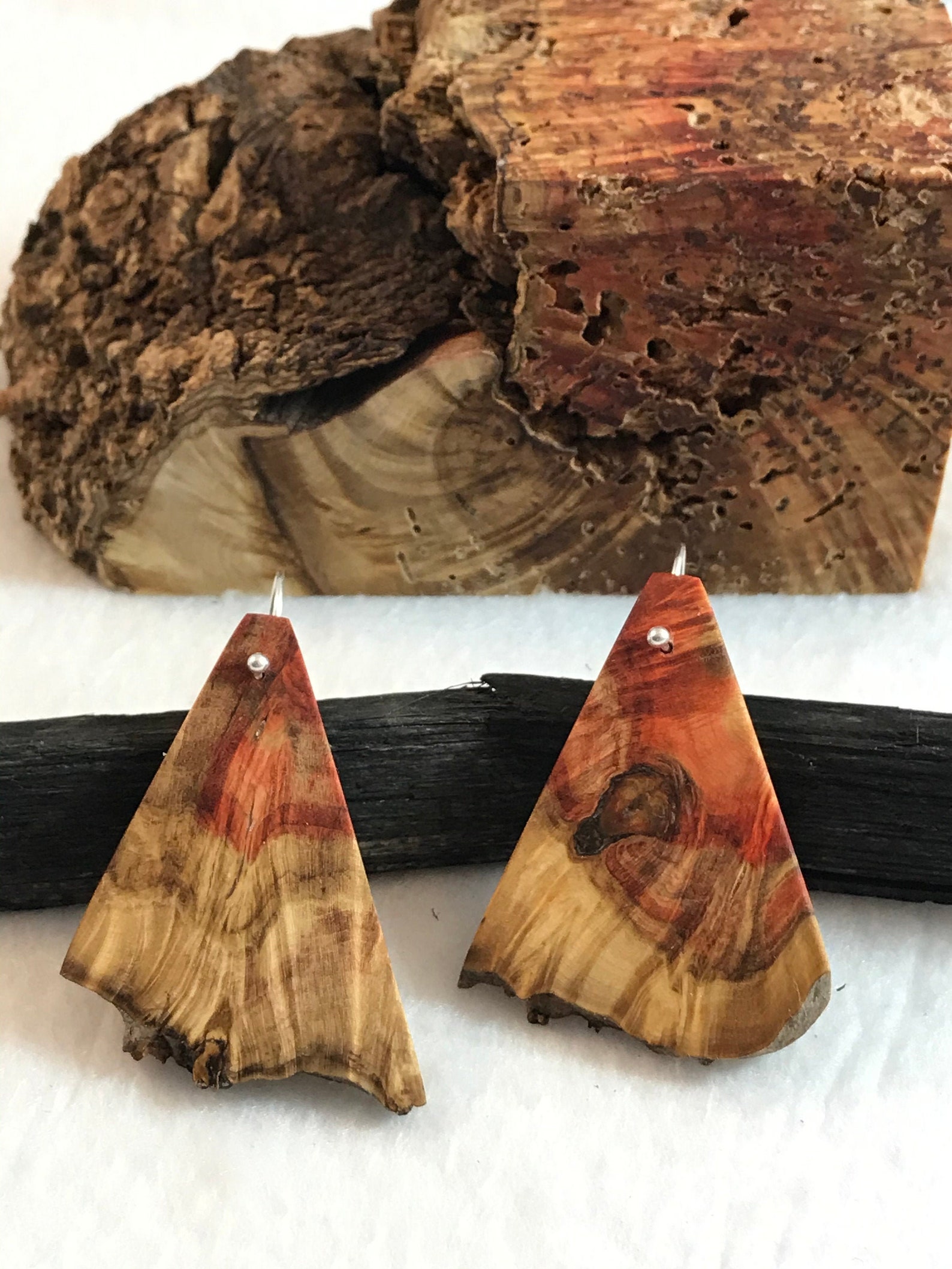 Flame Box Elder Burl / Rustic Red / Wood Grain / Colorado Etsy