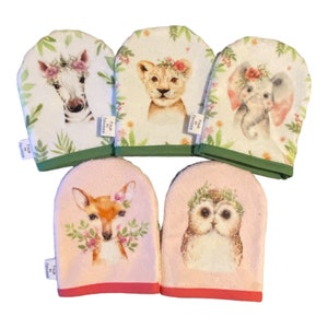 Mini Washcloths/Washcloths WATERCOLOR BABY ANIMALS