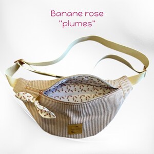 sac banane en velours côtelé femme, sac tendance, sac pratique "ROSE"