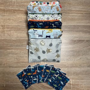 Pouch and 7 matching washcloths for the toilet