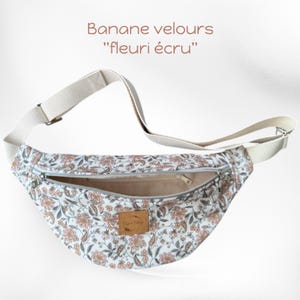 Women's and teens' corduroy fanny pack, trendy bag, practical bag "GOLD SILVER PRINT"