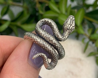 Bague serpent en argent 925, bague femme serpent, bague homme serpent, bague serpent, bague anaconda