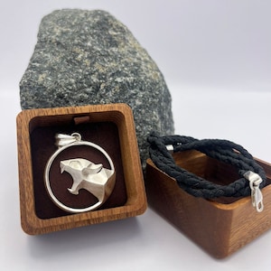 Animal Medallion. Panther Charm Necklace - Animal Lover Gift Idea.Gift For Him Her, Wildcat pendant, Silver 925 Panther Head
