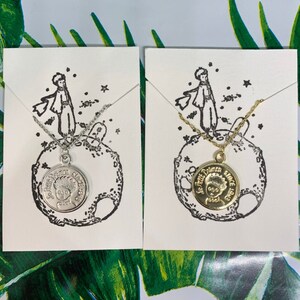 The Little Prince Coin Pendant Necklace 1.5CM pendant