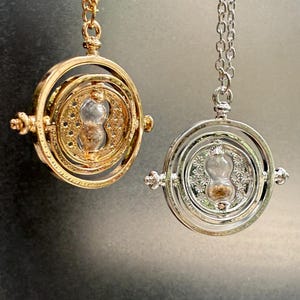 Small Time Turner Necklace Silver or Gold