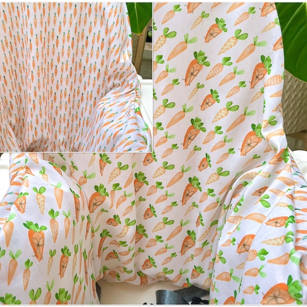 IKEA Antilop Cushion Cover | Double Sided Easter Carrot Design with Orange Zipper