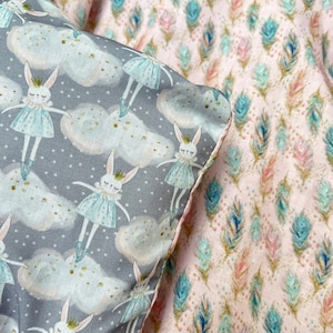 IKEA Antilop Cushion Cover | Double Sided Bunny and Feathers with Hidden Zipper