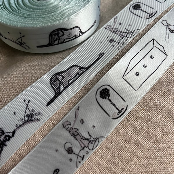 The Little Prince Mint Grosgrain or Satin Ribbon Multiple Lengths