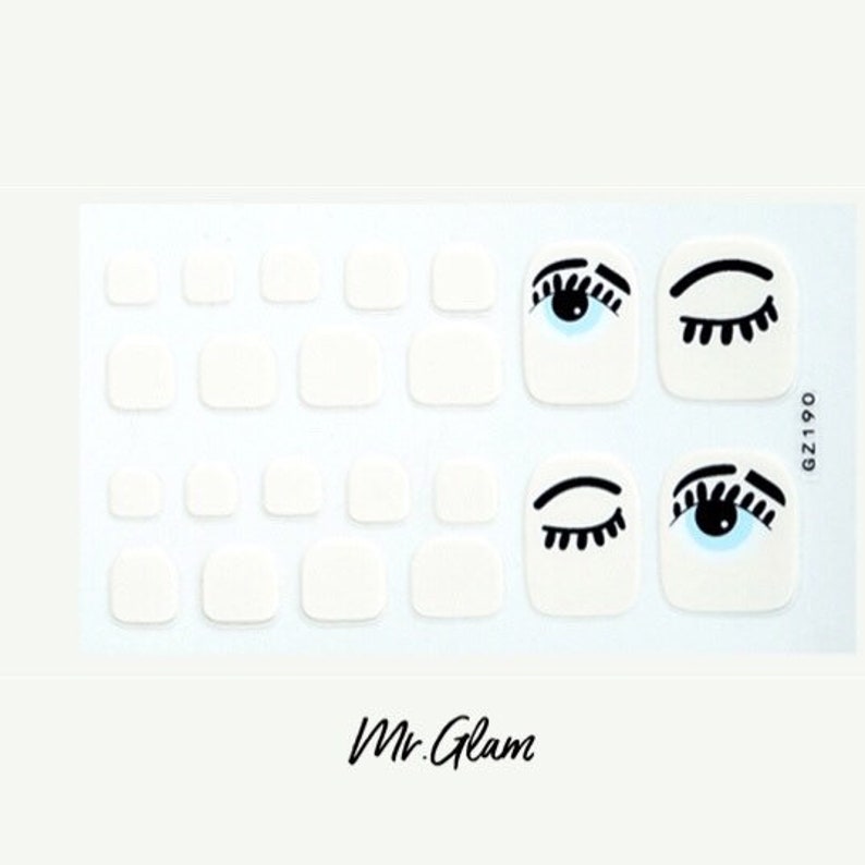 Pedicure Wraps. Nail Wraps. Creamy White Nail Wrap. Cute Nail Wrap