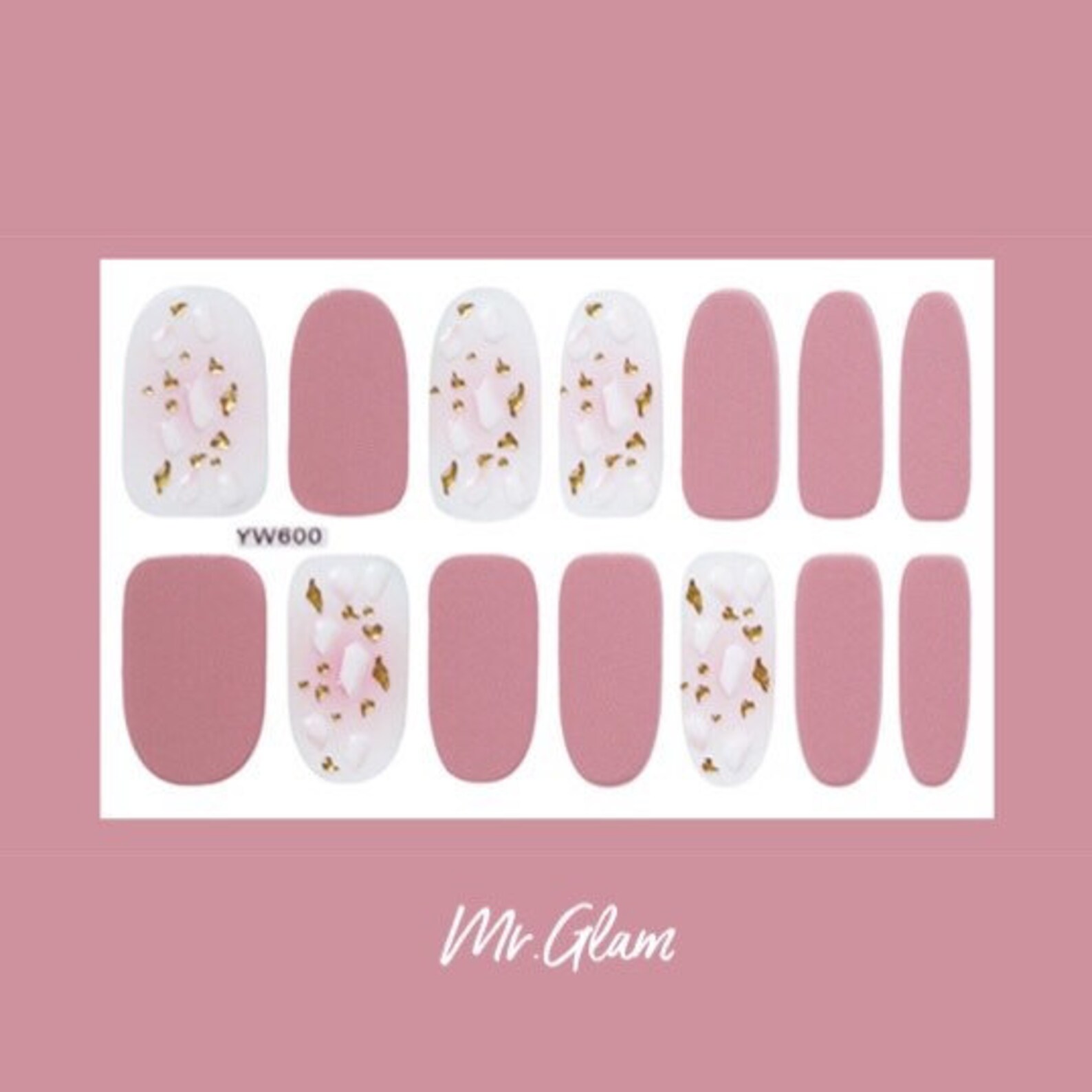 Nail Stickers Nail Art. Nail Wraps. Pink Nail Wrap. Glitter Nail Wrap