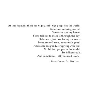One Tree Hill Quote Wall Decor--DIGITAL DOWNLOAD