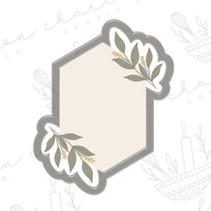 Hexagon with leaves cookie cutter