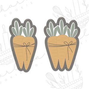 Carrot bunch cookie cutter