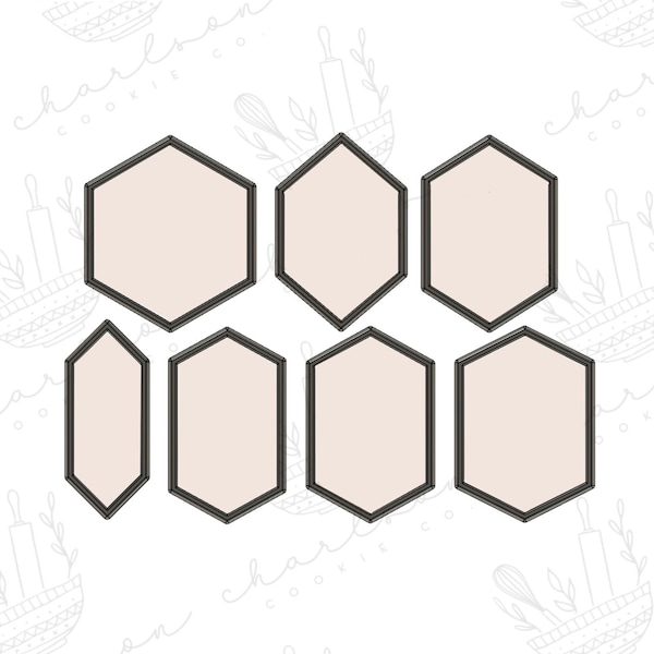 Hexagon cookie cutters