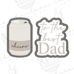 Cheers to the best dad cookie cutter