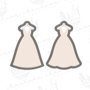 Dress on hanger cookie cutter