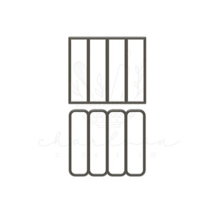 Multi-cutter rectangle sticks 4" x 1" cookie cutter
