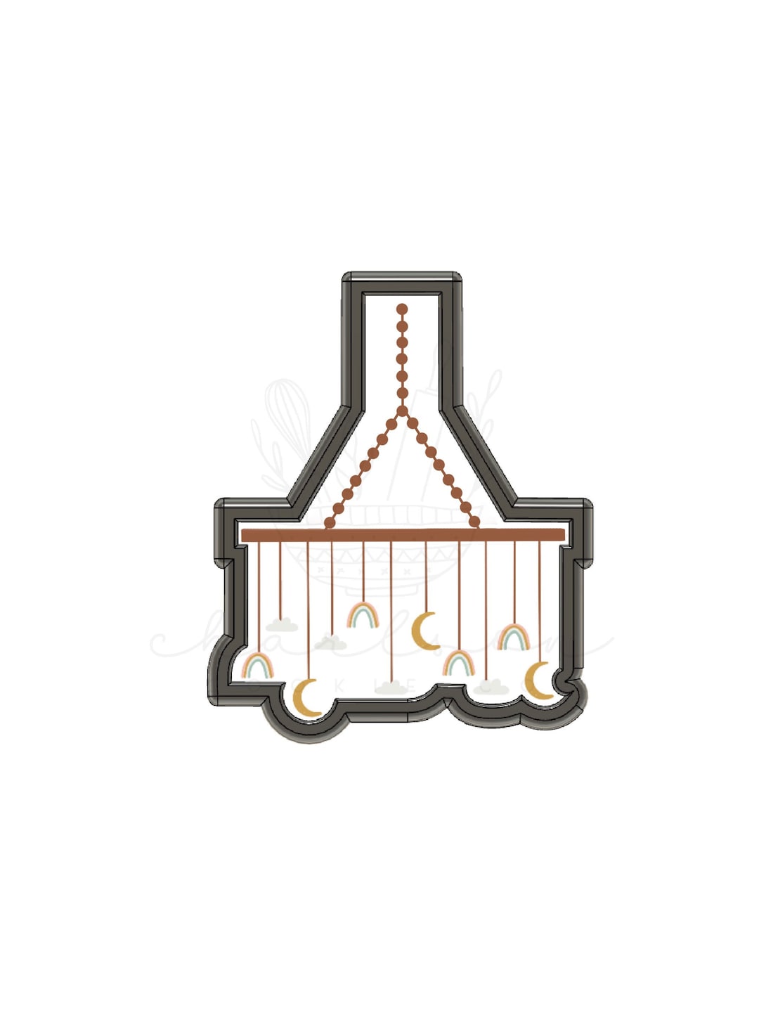 Boho Mobile Cookie Cutter linen & Gray - Etsy