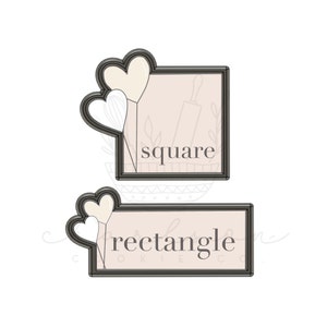 Plaque with hearts cookie cutter