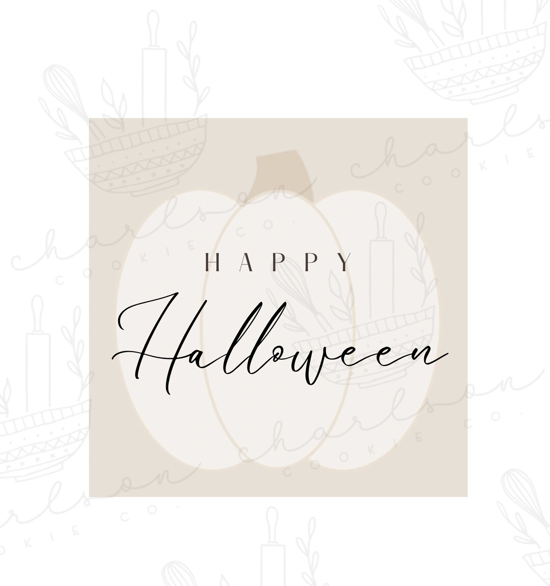 Happy Halloween Tan 2 X 2 Template / Instant Digital Download Etsy Happy Halloween Tan 2 X 2 Template / Instant Digital Download Etsy