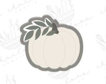 Pumpkin with floral cookie cutter