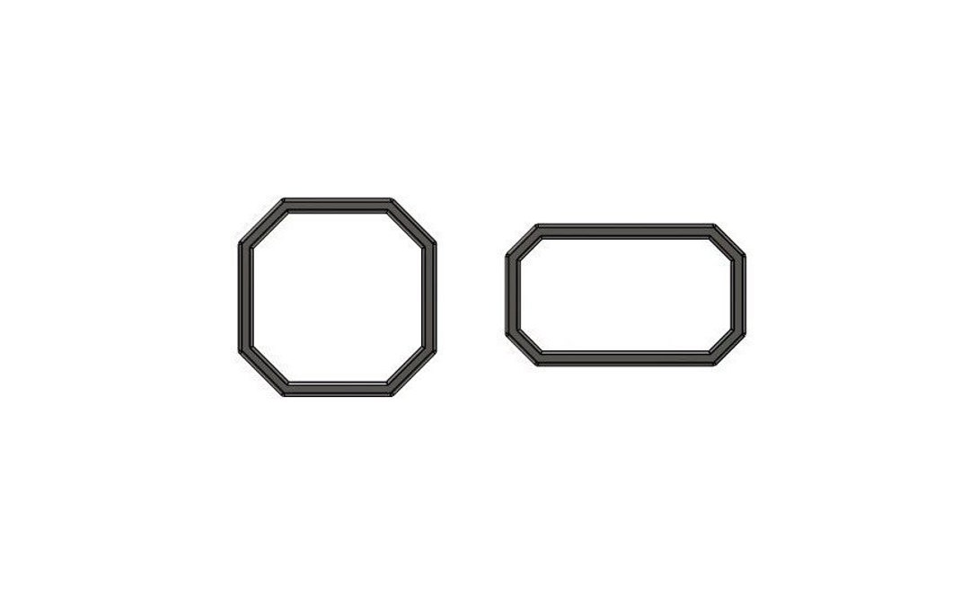 Squares & Rectangles Cut off Corners / Octagons Cookie Cutter Etsy