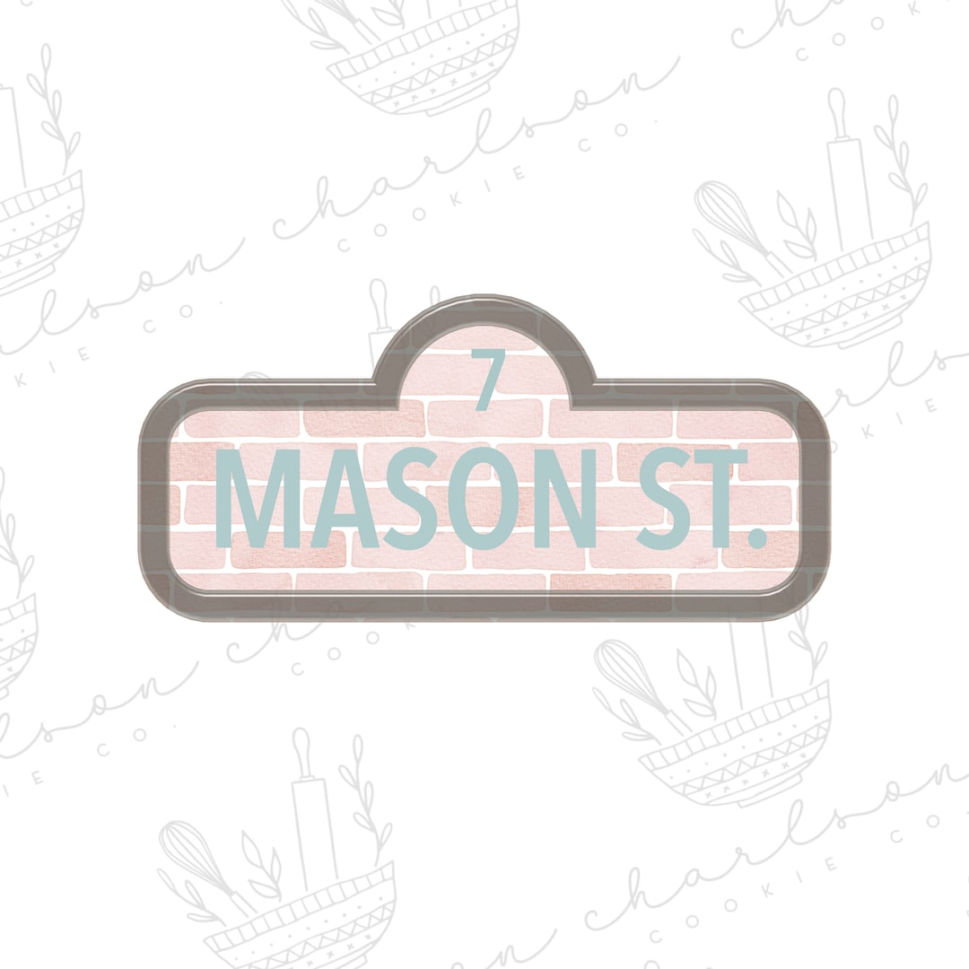 Street Sign Cookie Cutter - Etsy