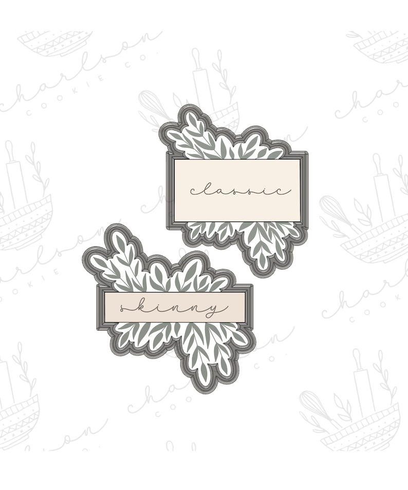 Olivia plaque cookie cutter image 1