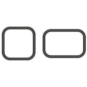 May include: Two black metal frames, one square and one rectangular, are shown against a white background.