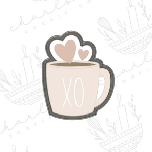 Mug with hearts cookie cutter