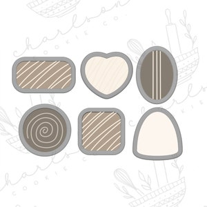 Mini chocolates cookie cutters