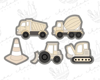 Construction vehicles cookie cutters