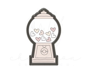 Gumball machine cookie cutter